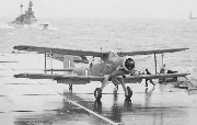 Fairey Albacore landing on deck