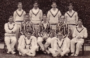 Percy Fabien in cricket team, Wycliffe College, 1935 (2nd from left, top row)